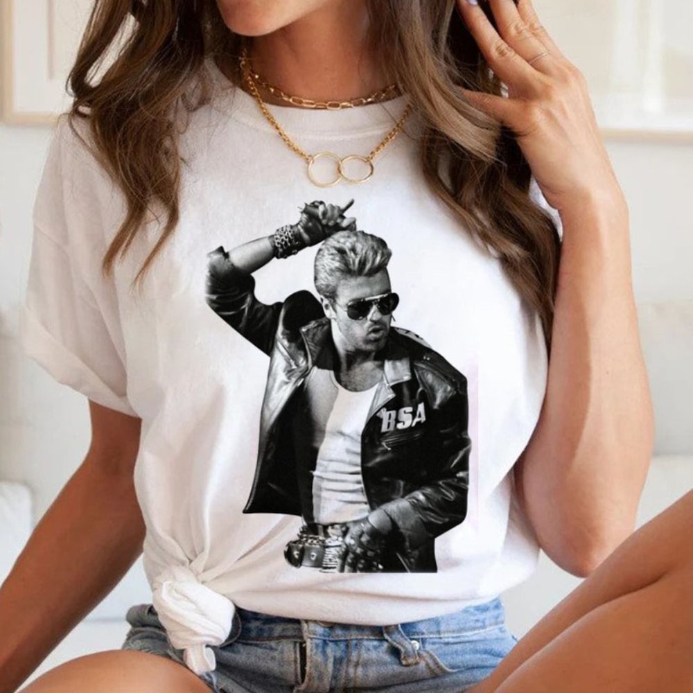 George Michael Faith Tribute Tshirt Music Band Fans Tee